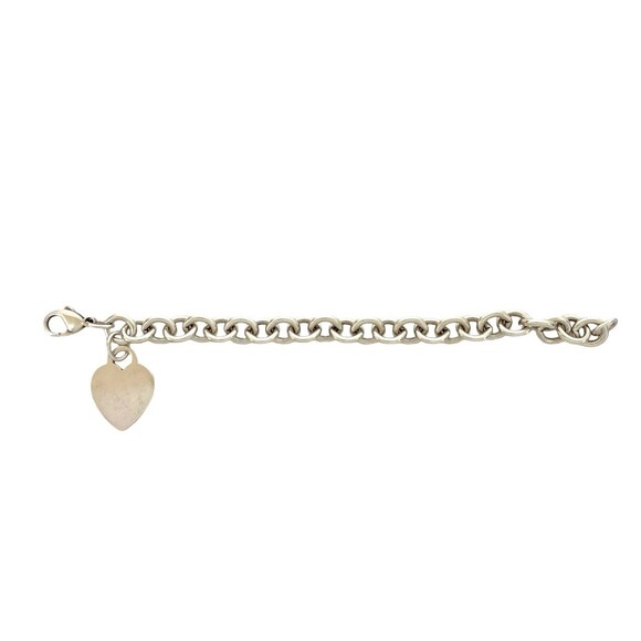 TIFFANY Silver Heart Charm Bracelet